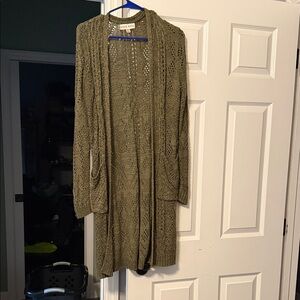 Knox Rose Sage Open-Front Cardigan